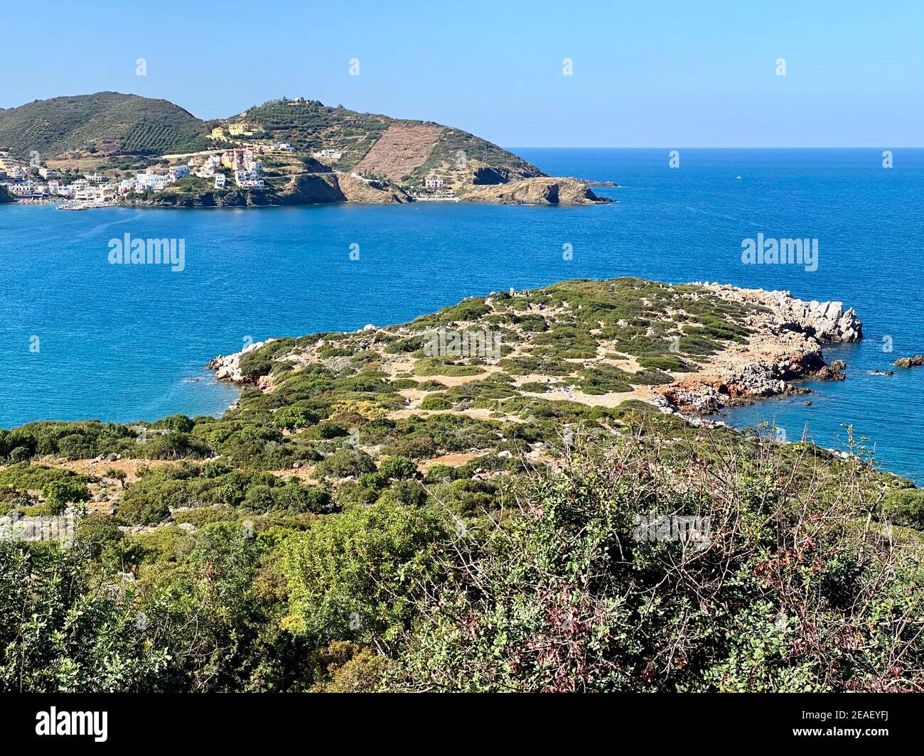 View on beautiful area of Bali outside the Rethymno Stock Photo