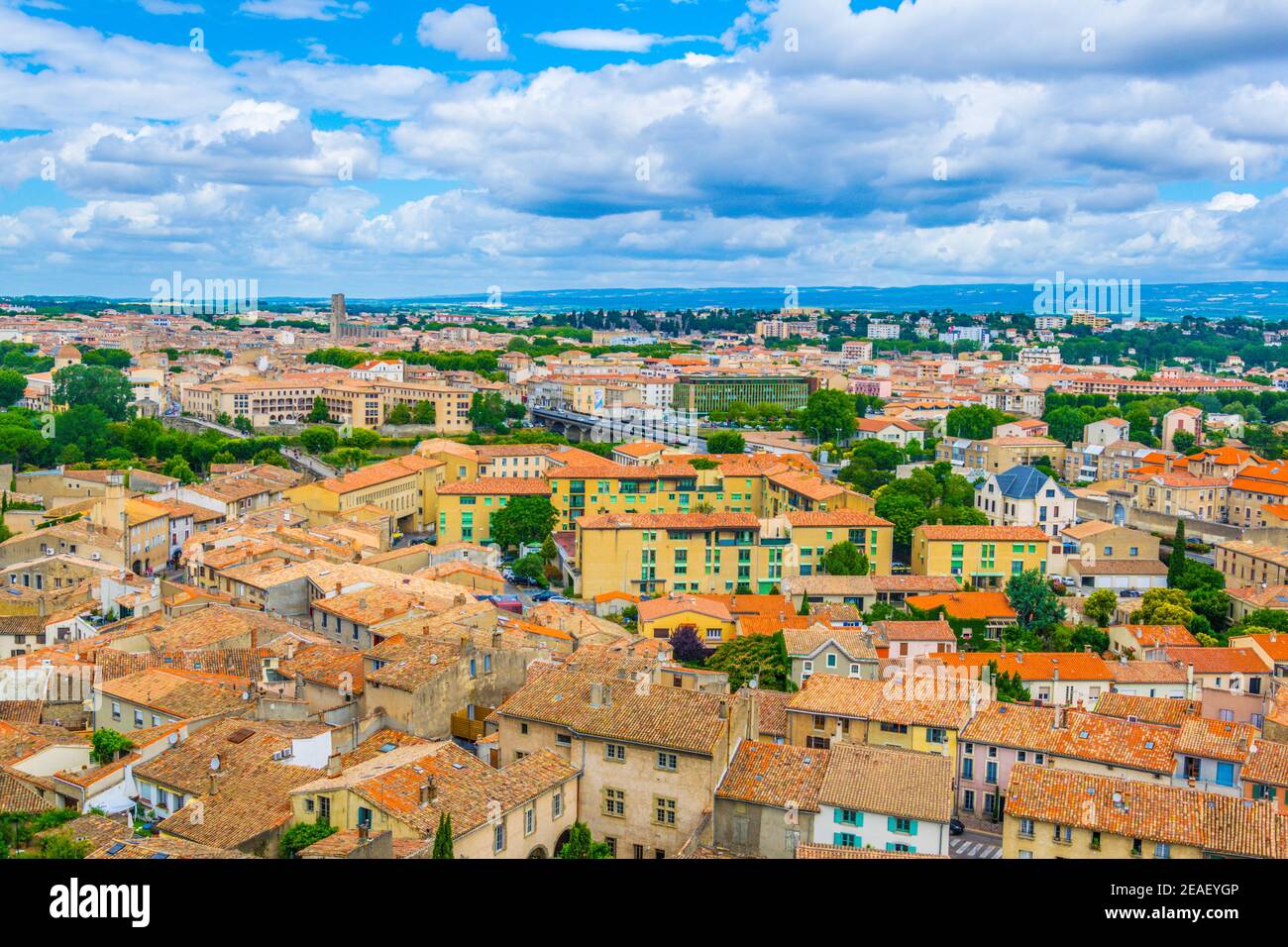 Aerial view of Modern Carcassonne, France Stock Photo - Alamy