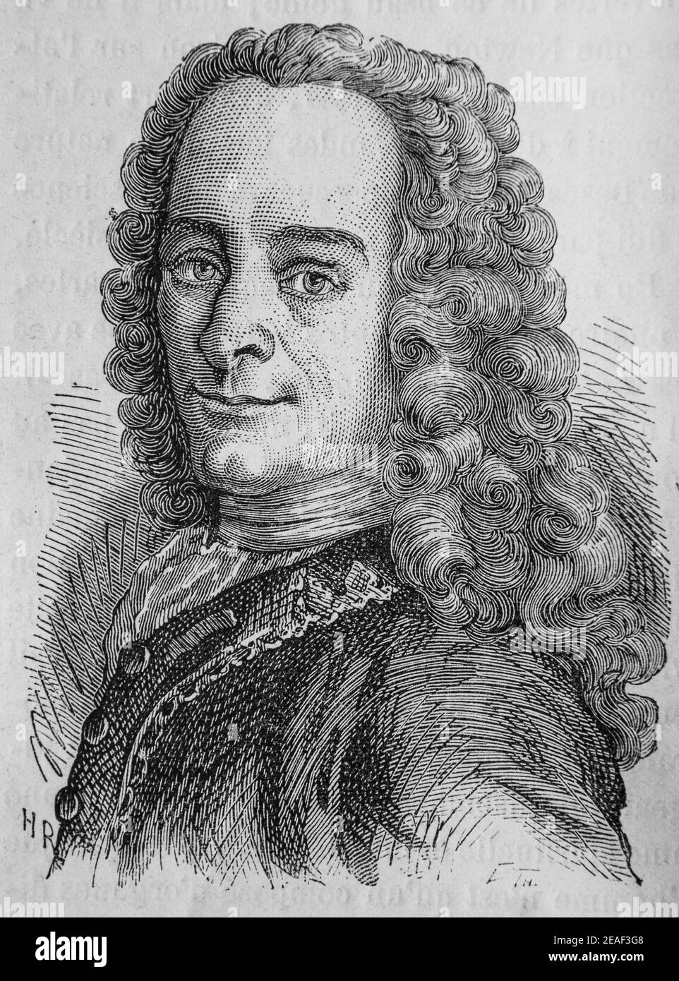 voltaire, 1672-1792,histoire de france par henri martin,editeur furne 1850 Stock Photo