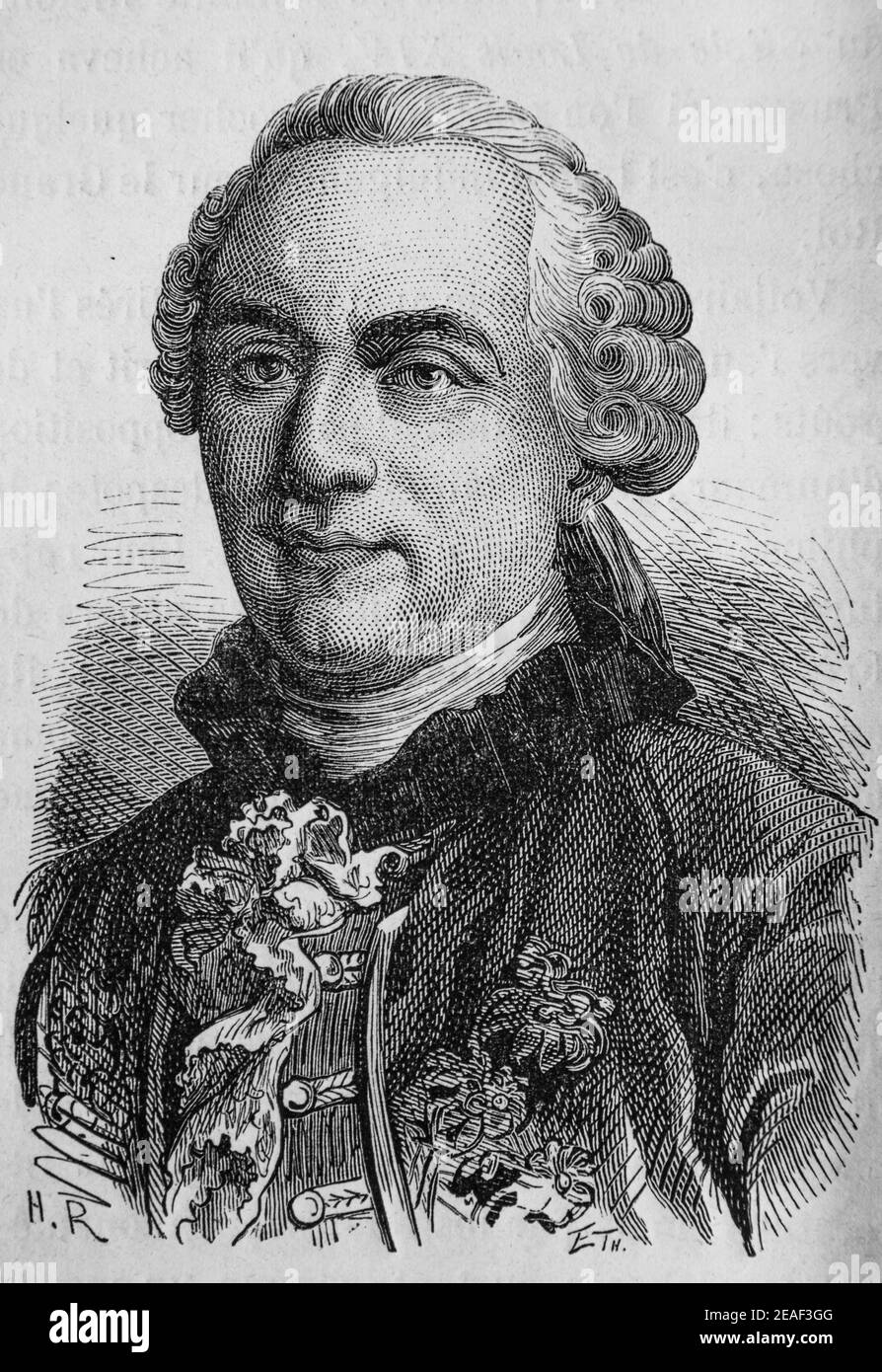 buffon, 1672-1792,histoire de france par henri martin,editeur furne 1850 Stock Photo