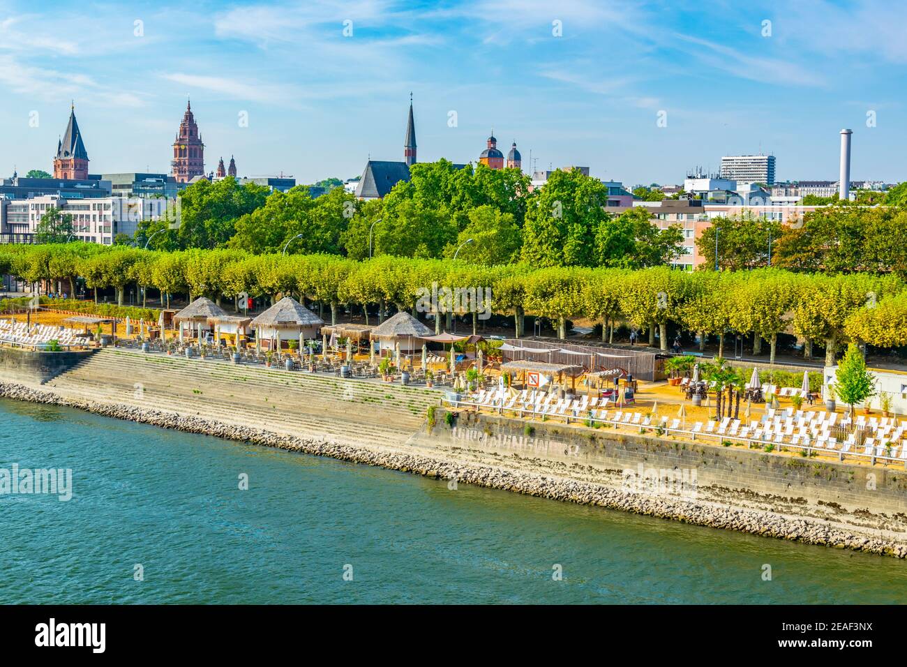 Beach bar in Mainz, Germany Stock Photo - Alamy