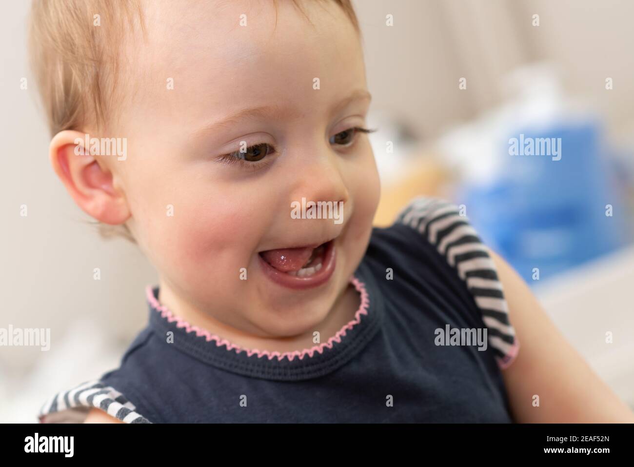 Portrait of cute baby girl Stock Photo - Alamy