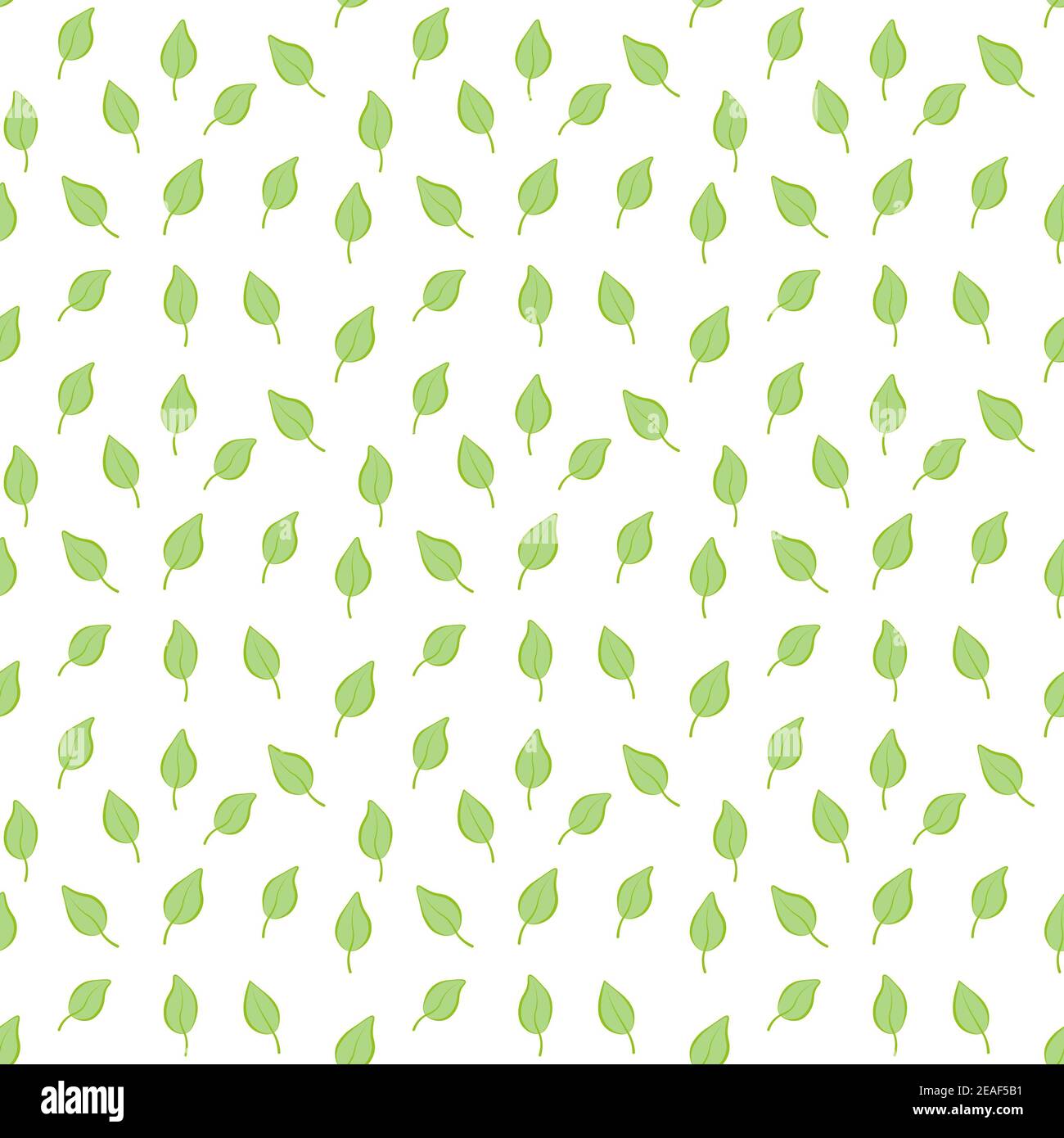 Seamless pattern of green leaves on a white background Stock Photo - Alamy