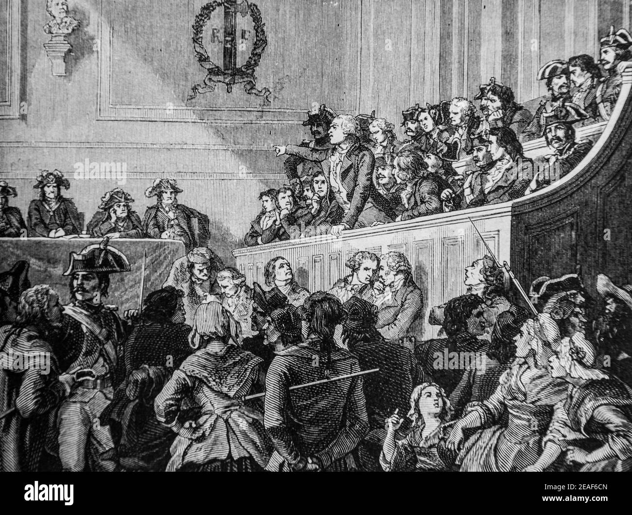 danton et ses amis au tribunal revolutionnaire, 1792-1804,histoire de france par henri martin,editeur furne 1850 Stock Photo