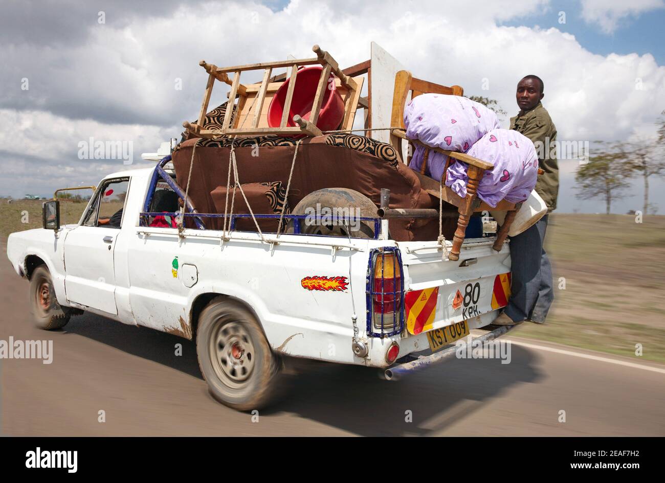 Moving house near Nairobi in Kenya Stock Photo