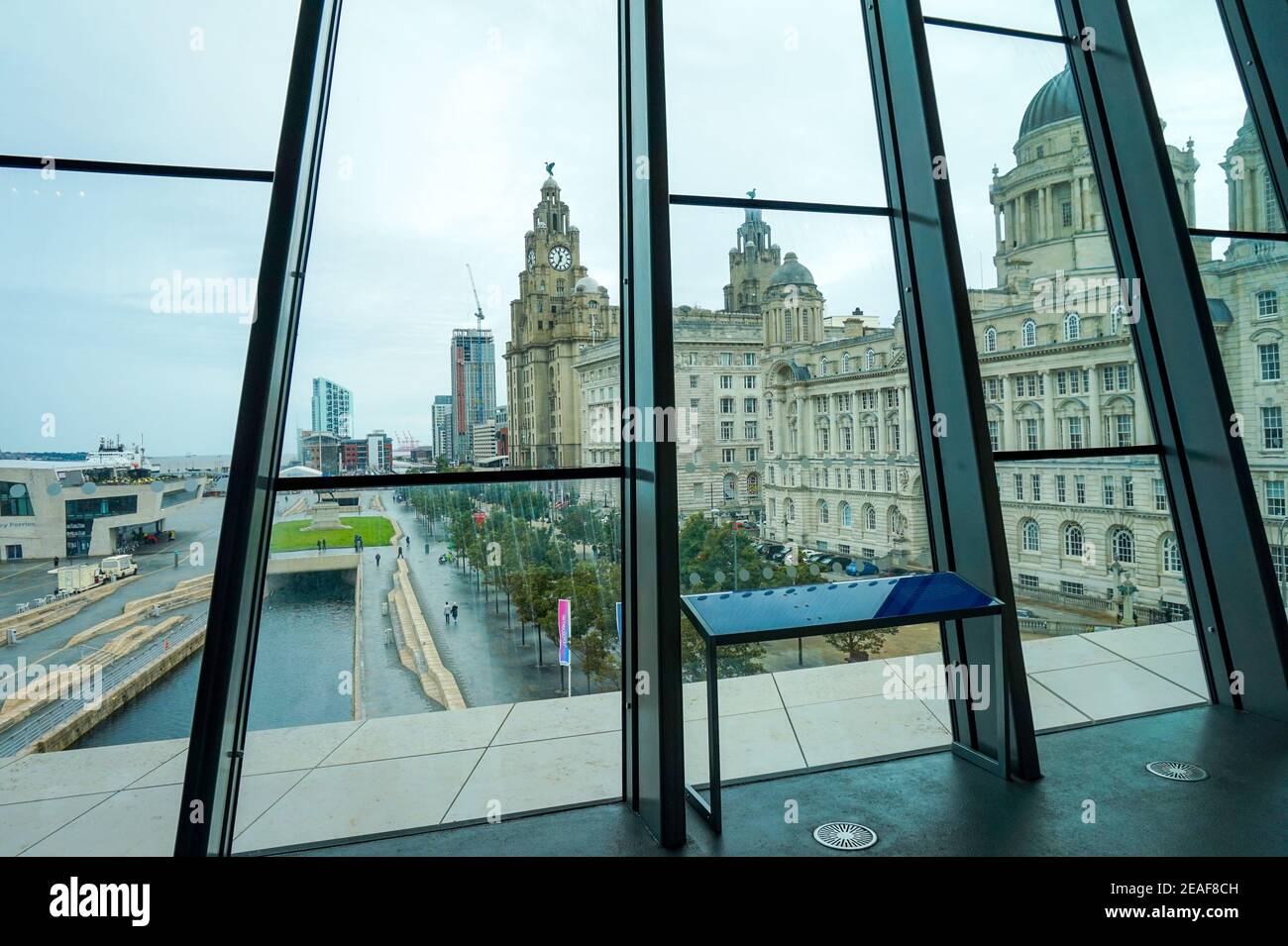 View from Museum of Liverpool windows, Waterfront, Canal Link, Royal ...
