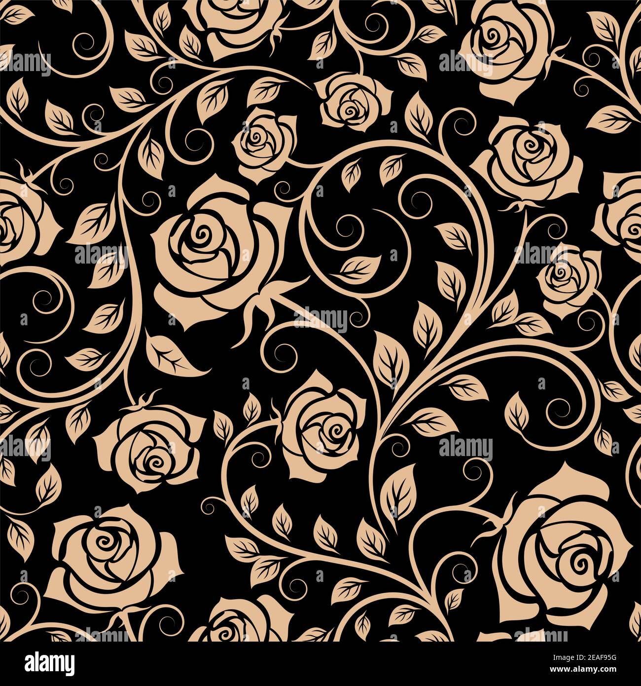Seamless pattern with rose flowers for background design Stock Vector ...