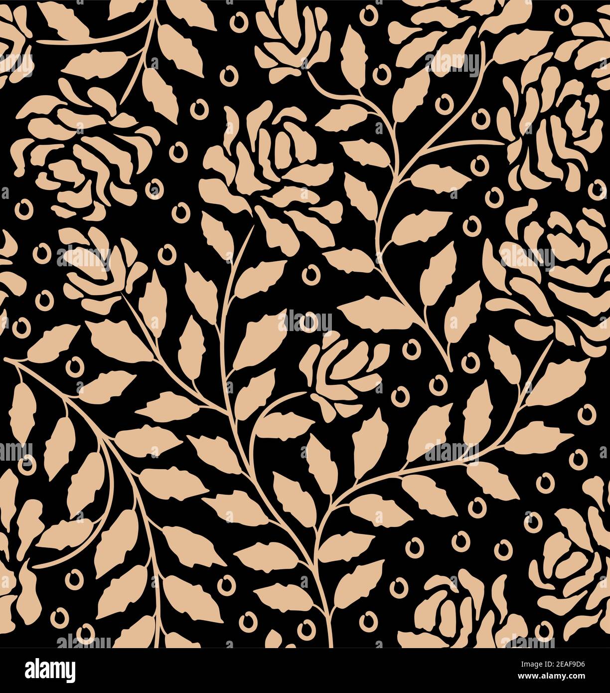 Abstract floral seamless pattern for wallpaper or background design Stock Vector