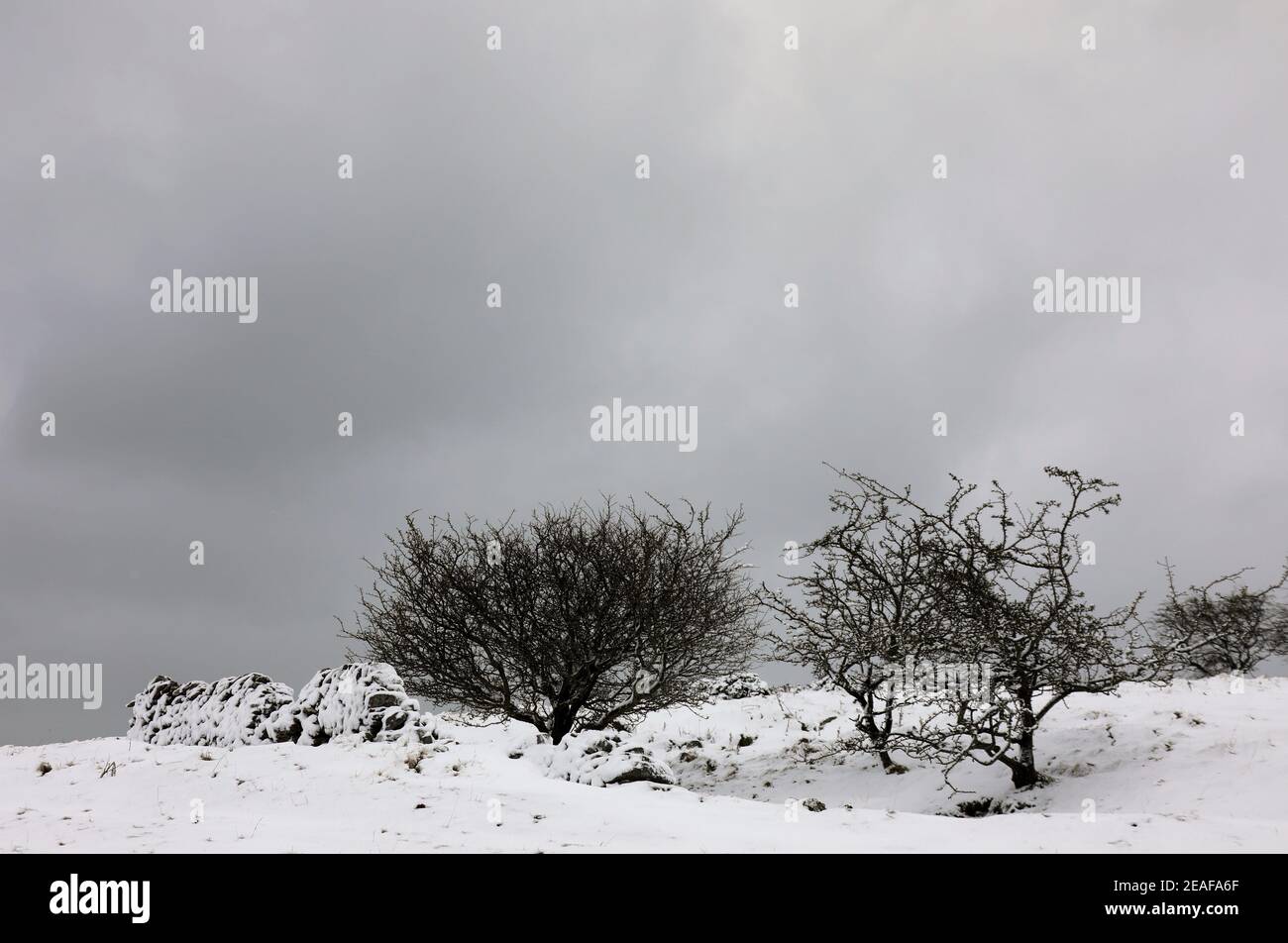 Longstone Edge in Winter Stock Photo