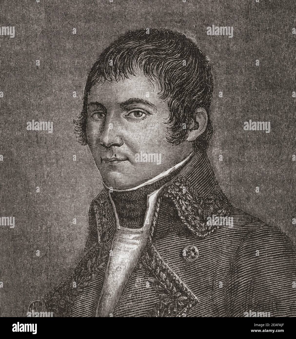 Jean François Cornu de La Poype, 1758 – 1851.  French military leader. Stock Photo