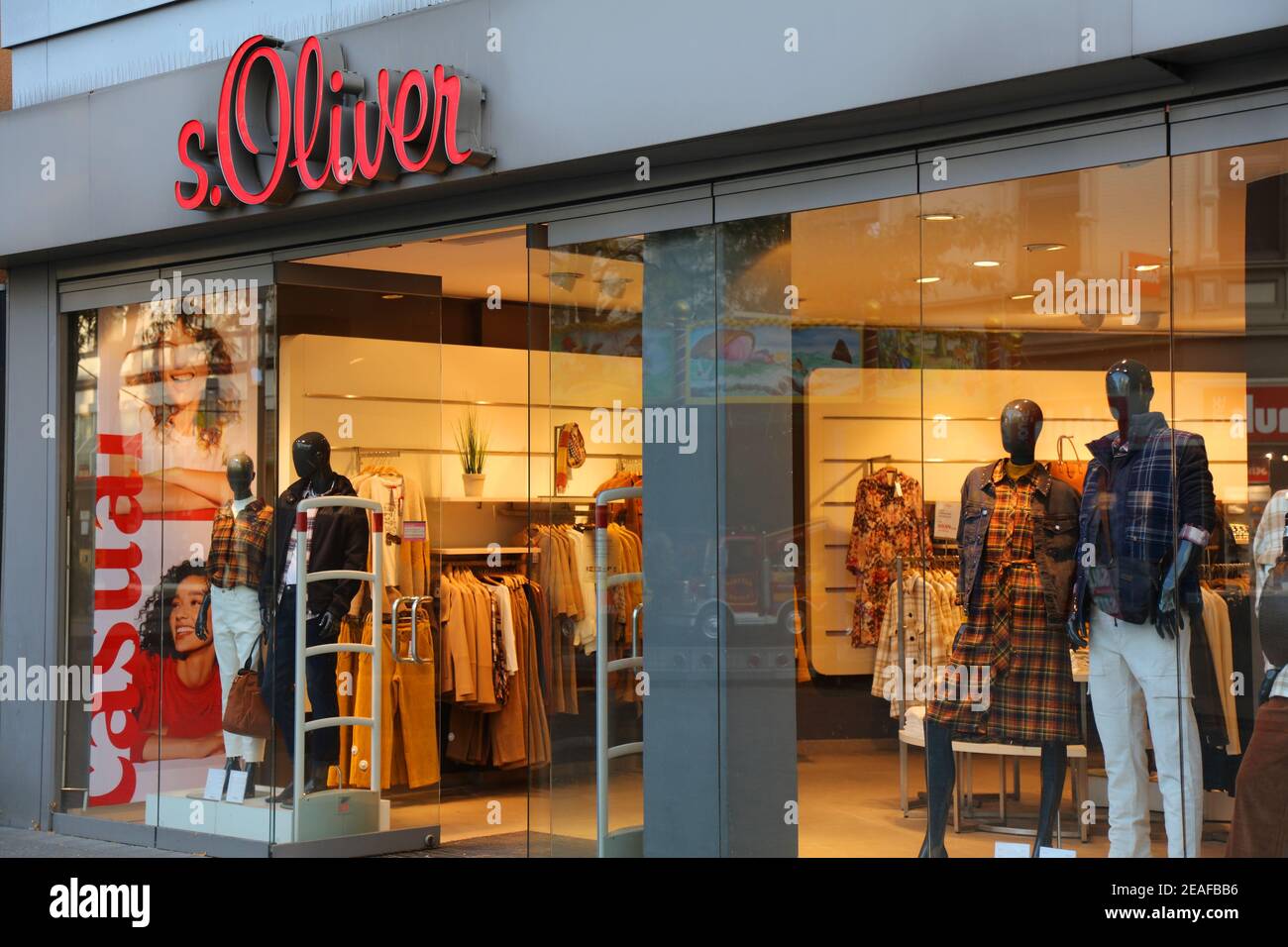 HERNE, GERMANY - SEPTEMBER 17, 2020: S.Oliver fashion shop in downtown Herne, Germany. S.Oliver owns over 150 retail stores. Stock Photo