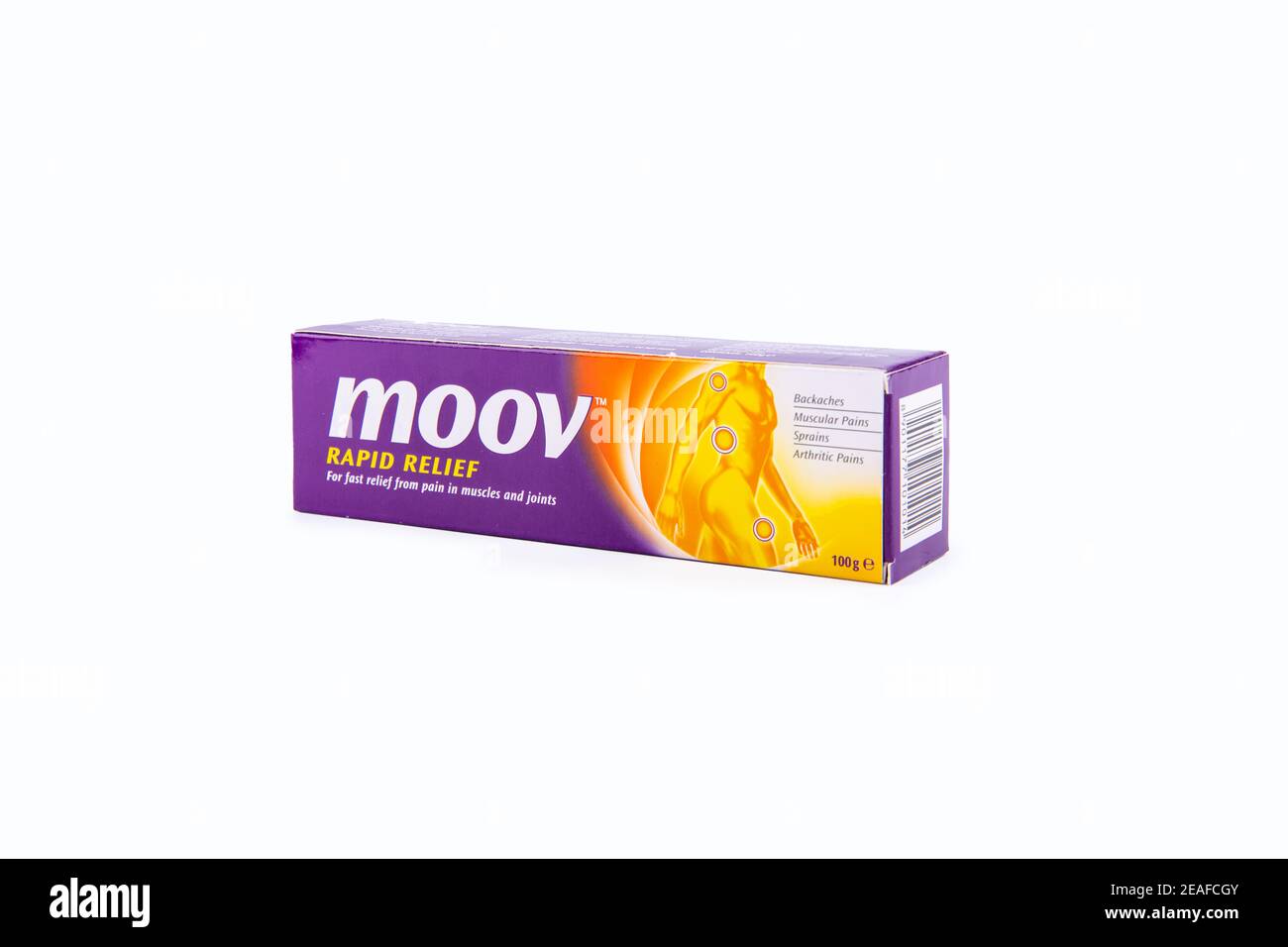 Moov Rapid relife muscle pain killer on white background Stock Photo