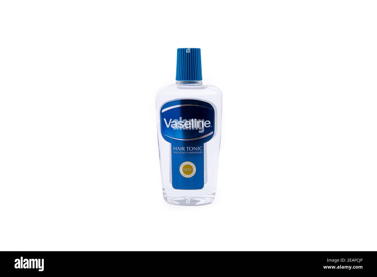 Vaseline Hair tonic on white background Stock Photo