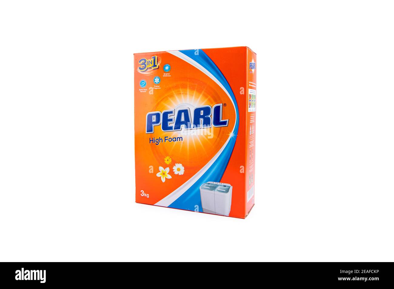 Pearl detergent powder on isolated background. hygiene products for washing  cloth Stock Photo - Alamy