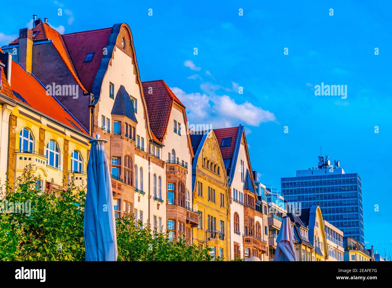 Colorful facadesacades of old houses in Dusseldorf, Germany Stock Photo Alamy