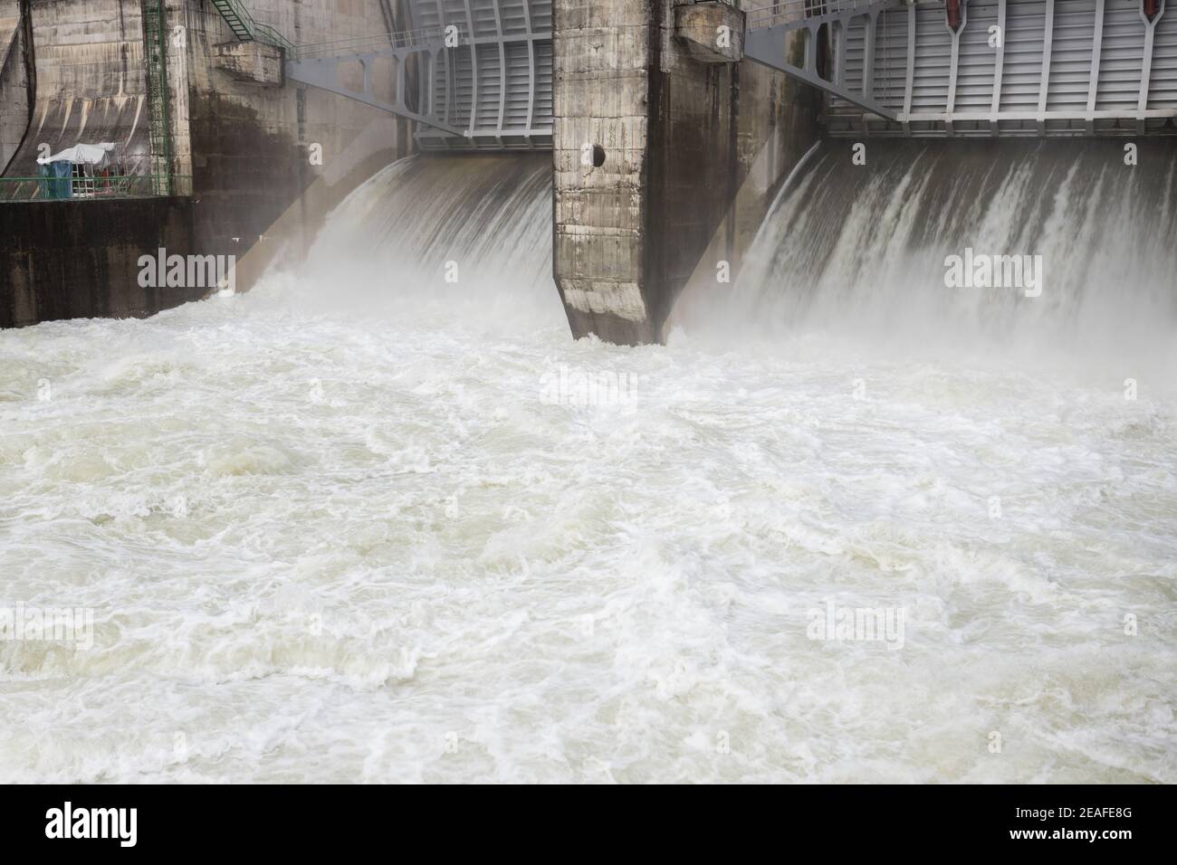 Dam discharge during the flood period February 2021 Stock Photo Alamy