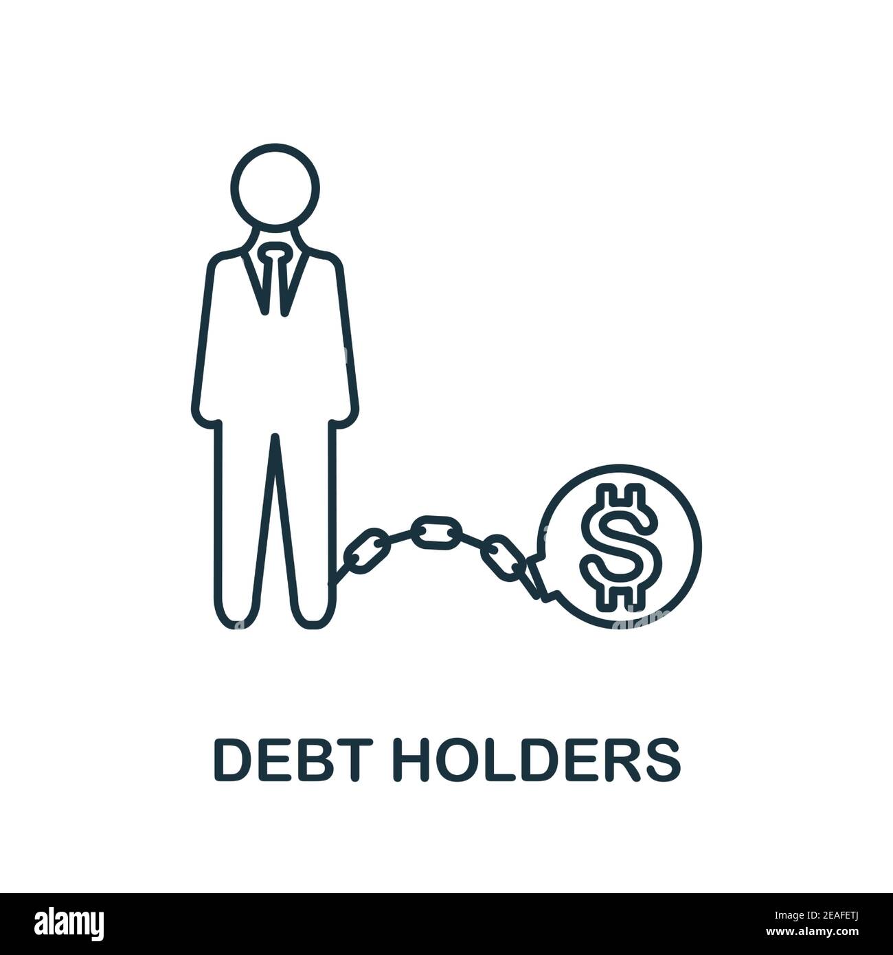 Debt Holders icon. Simple element from business management collection ...