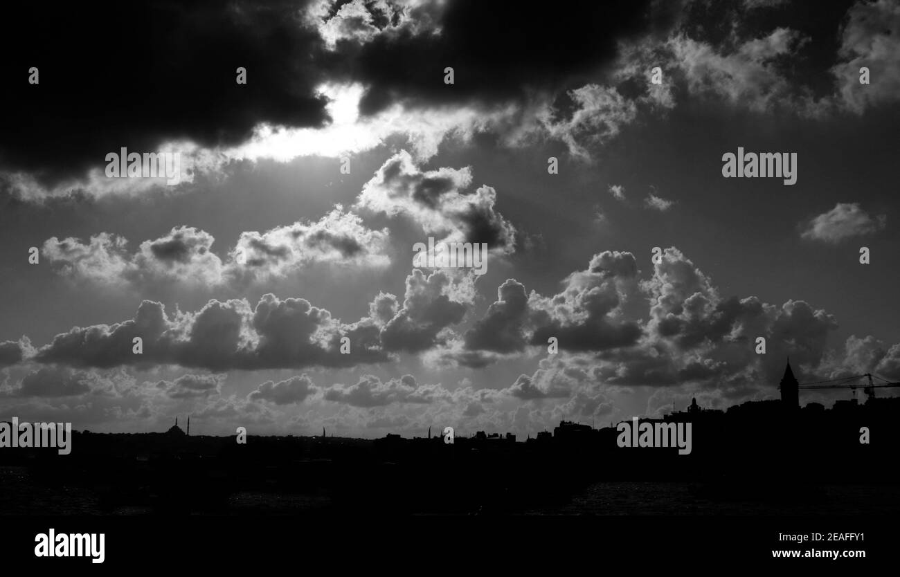 Light blue cloud Black and White Stock Photos & Images - Alamy