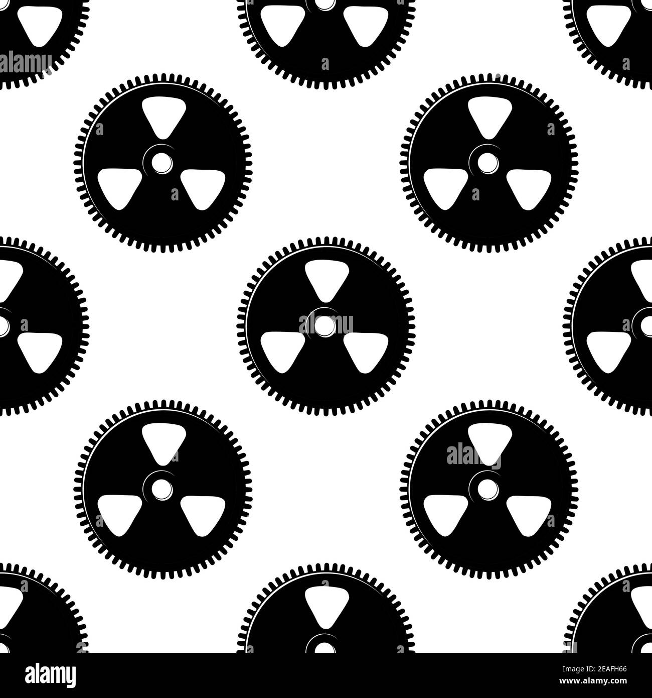 Seamless pattern with pinions and gears for industrial design Stock
