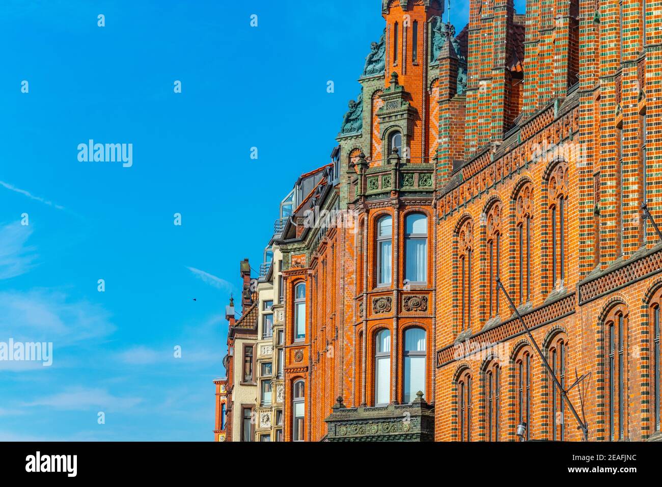 Facades of old houses in Hannover, Germany Stock Photo Alamy