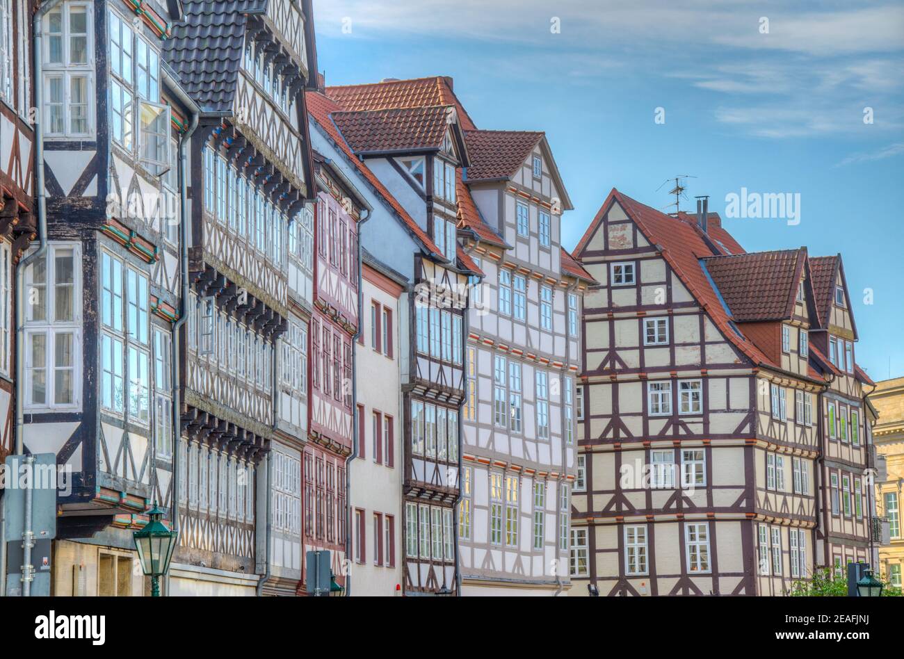 Facades of old houses in Hannover, Germany Stock Photo Alamy