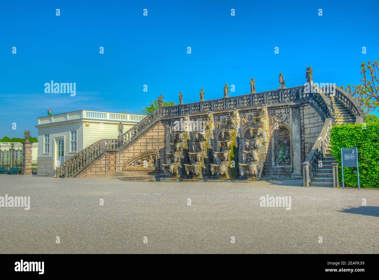 Grand Cascade at Herrenhausen palace in Hannover, Germany Stock Photo