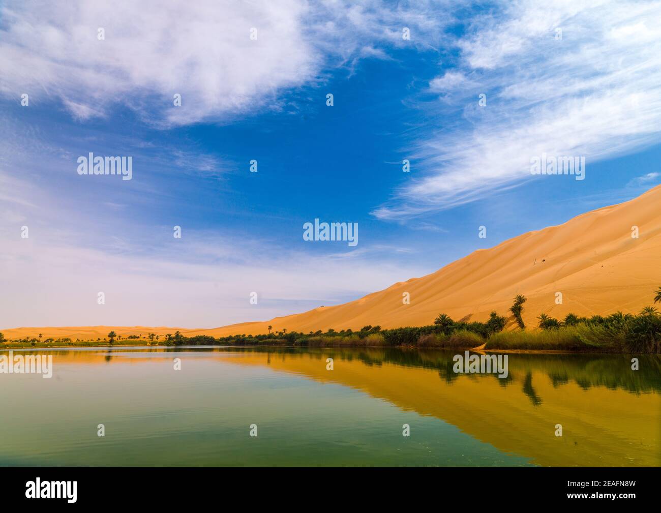 Ubari lakes, Fezzan, Umm al-Maa, Libya Stock Photo