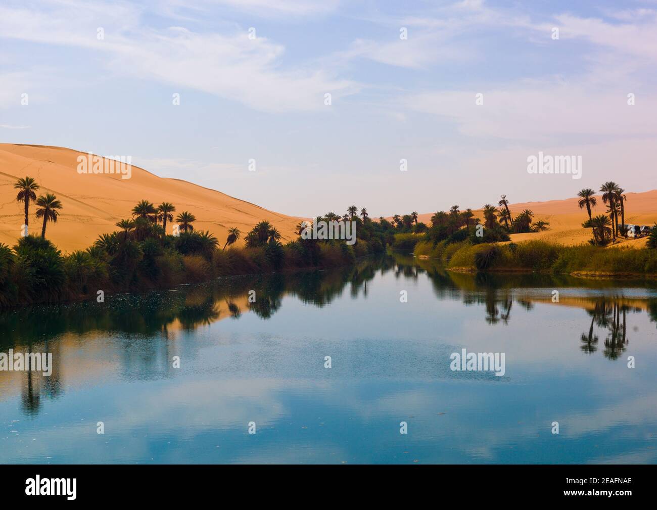 Ubari lakes, Fezzan, Umm al-Maa, Libya Stock Photo