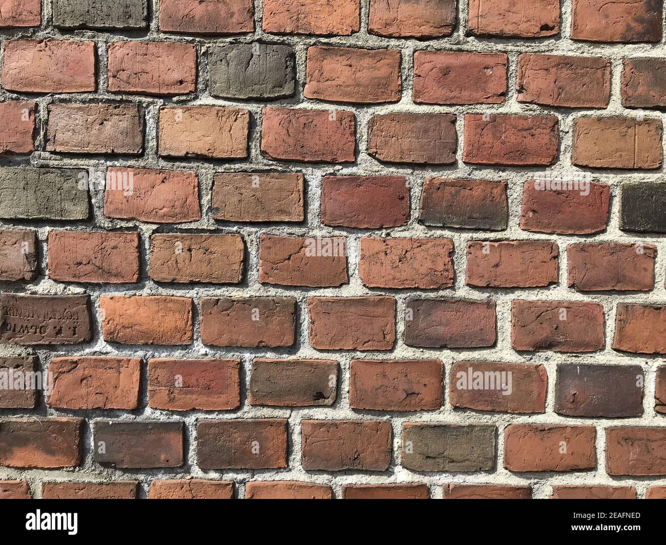 Red brick wall background design Stock Photo Alamy