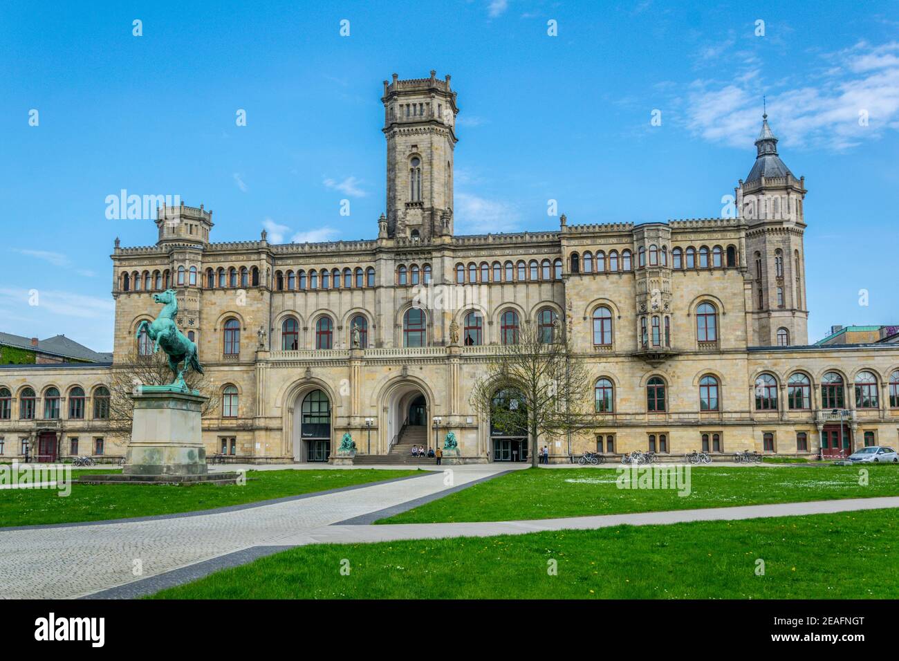 Historical building of Leibnitz university in Hannover, Germany Stock Photo