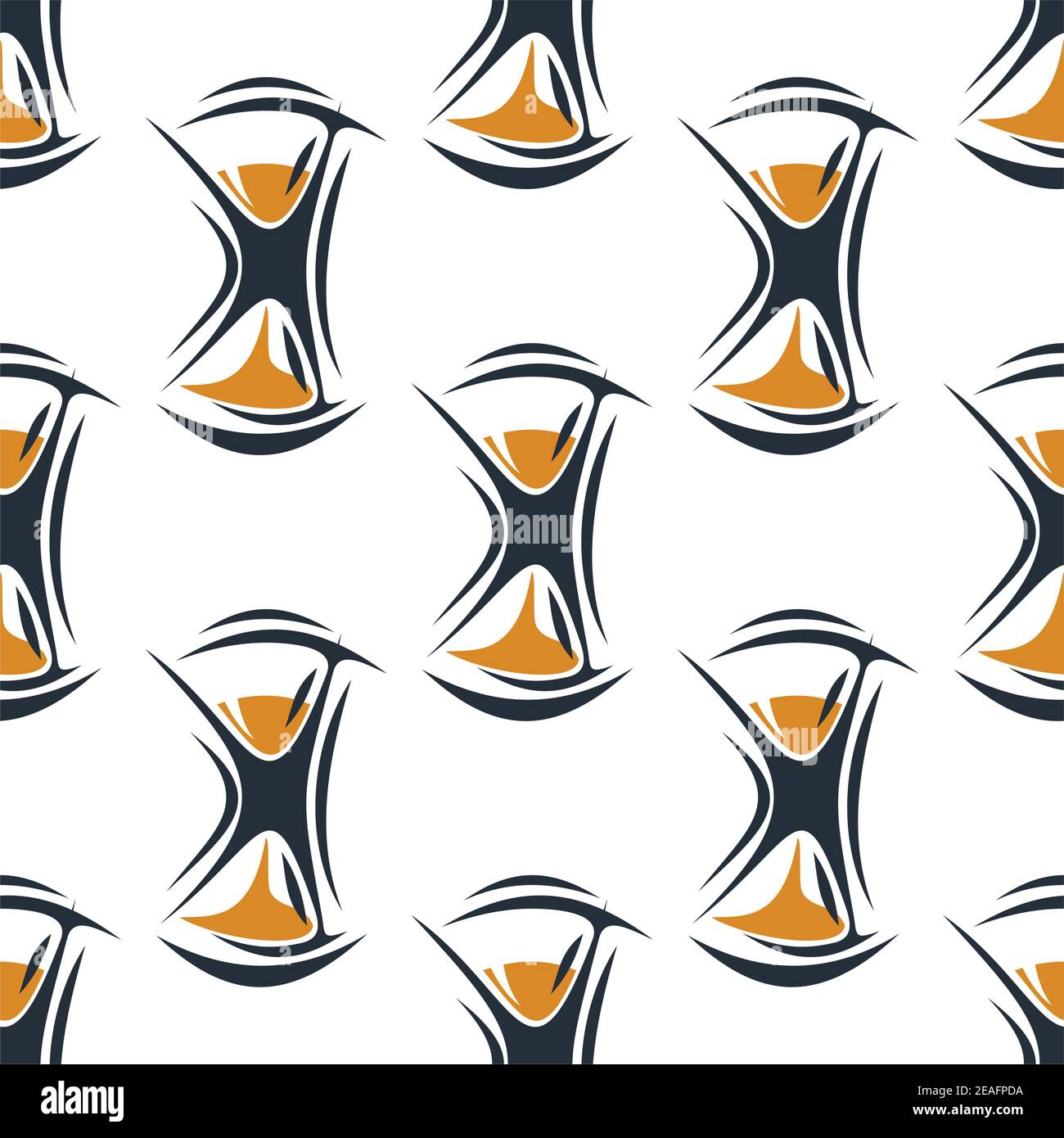 Seamless pattern background with hourglasses for wallpaper design Stock Vector