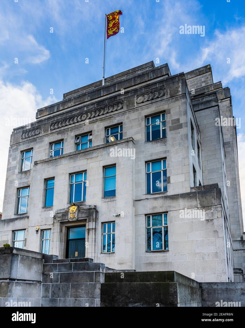 The Duchy of Lancaster headquarters HQ office in Lancaster Place, London. Offices of the Duchy of Lancaster London. Stock Photo