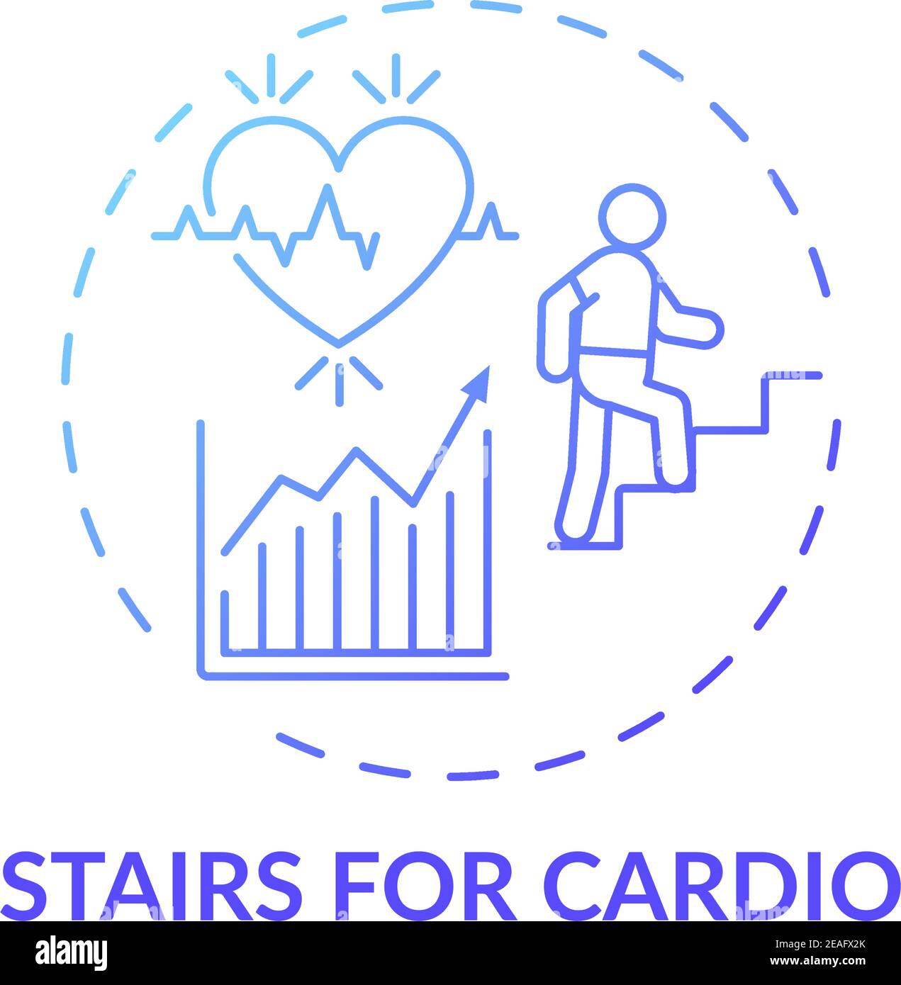 Stairs for cardio concept icon Stock Vector Image & Art - Alamy