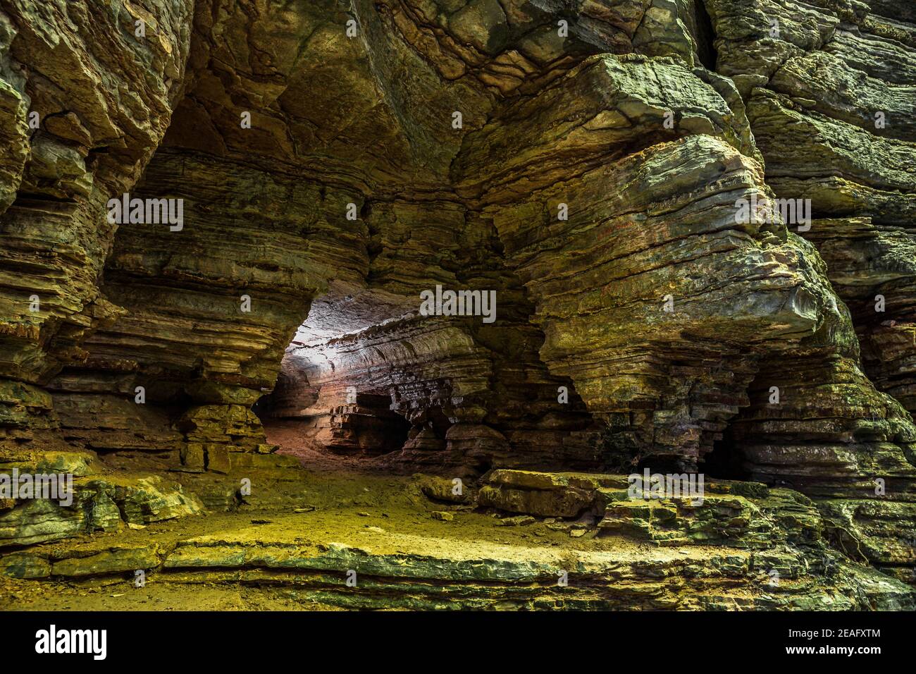 The Gorges of the Garrafo are full of still unexplored caves. Gran Sasso and Monti della Laga National Park, Marche, Italy, Europe Stock Photo