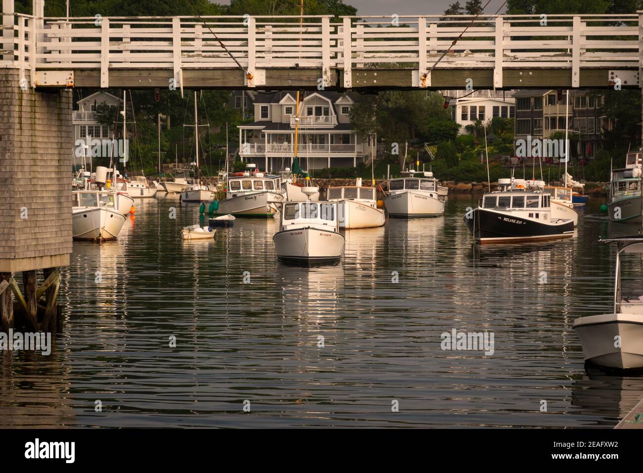 Perkins cove fishing boats Ogunquit Maine Stock Photo Alamy
