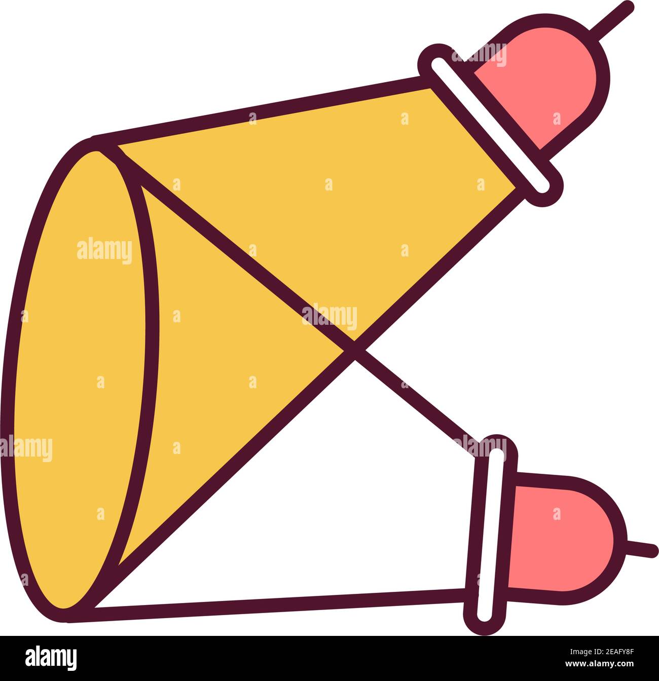 Spotlights RGB color icon Stock Vector