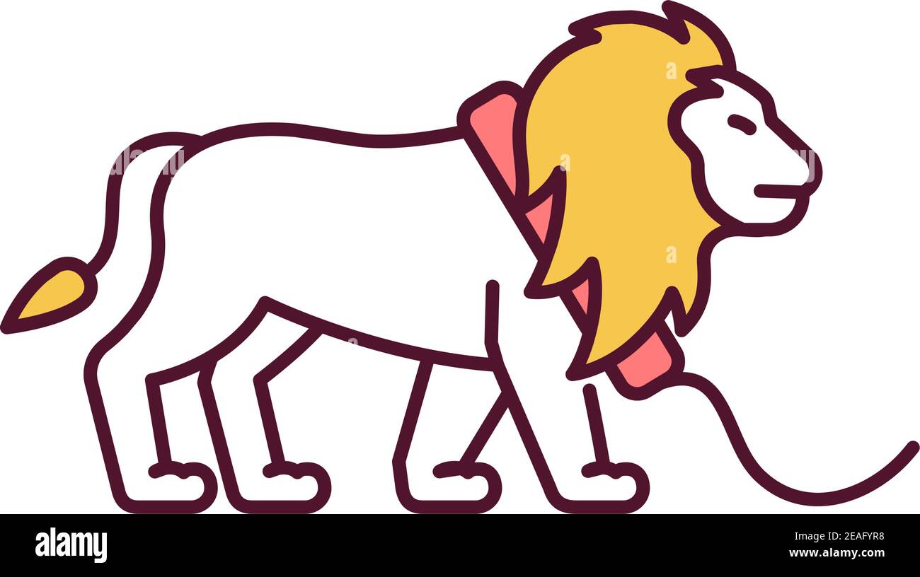 Circus lion RGB color icon Stock Vector Image & Art - Alamy