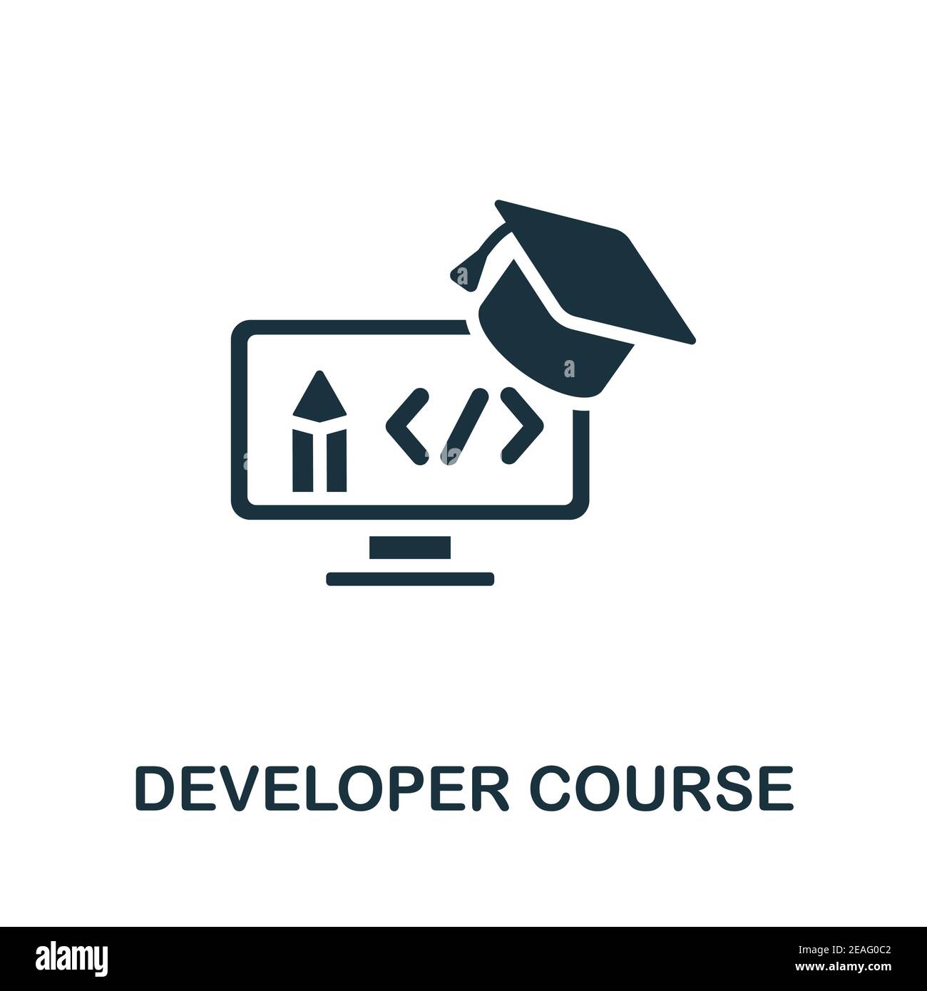 Developer Course icon. Simple element from online course collection ...
