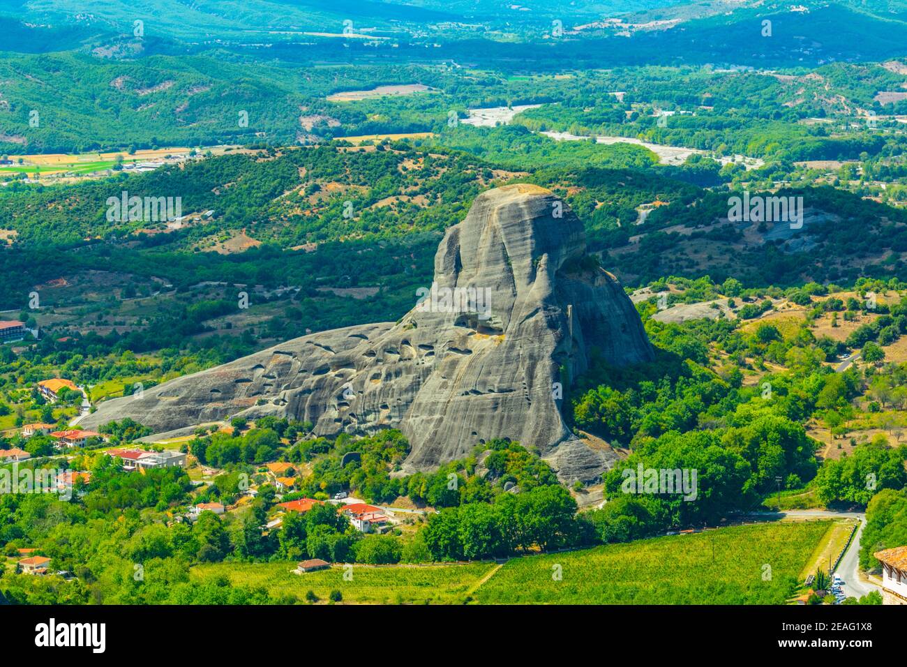 Rock pinnacles of Meteora, Greece Stock Photo Alamy