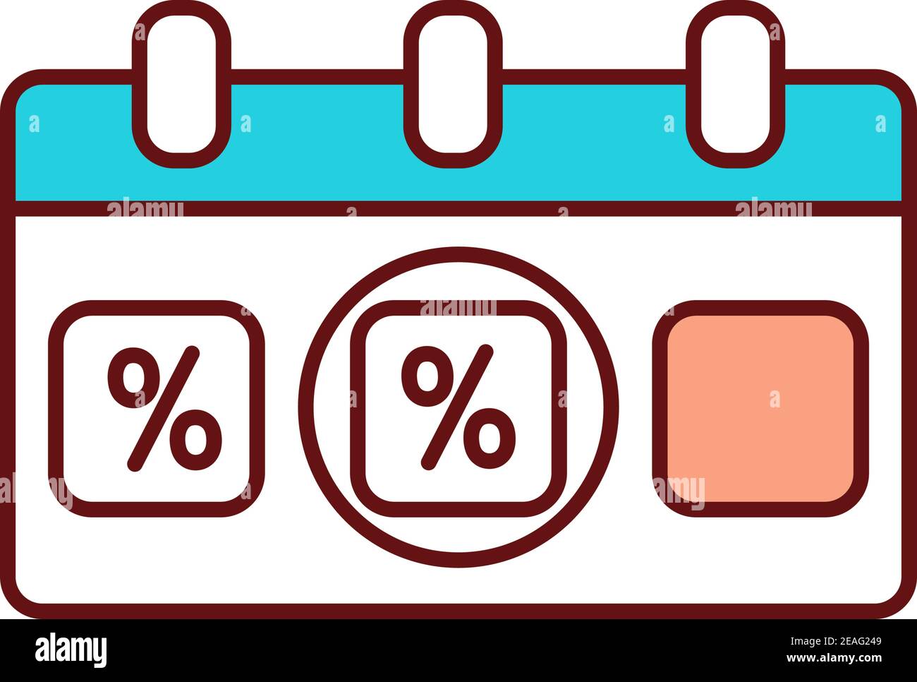 Seasonal clearance sale schedule RGB color icon Stock Vector