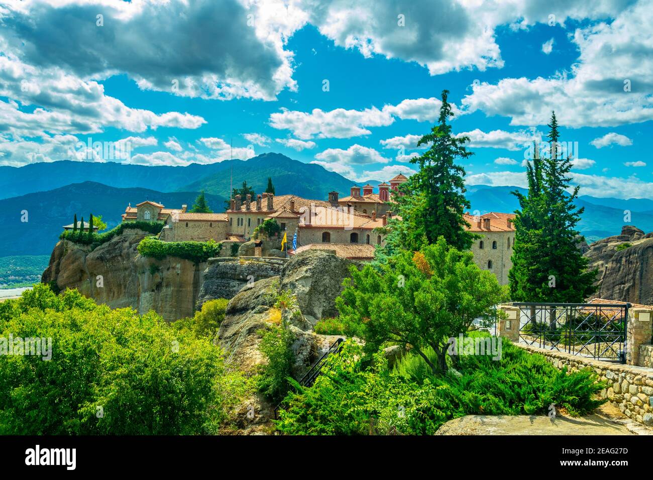 Monastery of St. Stephen at Meteora, Greece Stock Photo Alamy