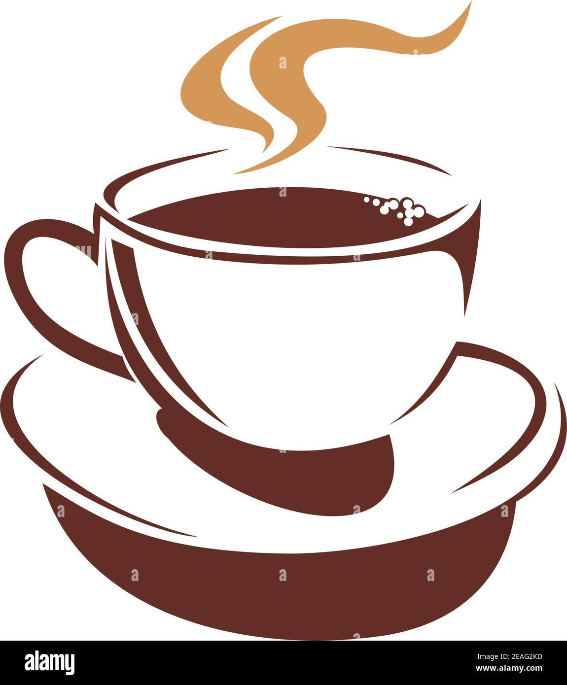 Vector doodle sketch in shades of brown of a delicious hot cup of steaming coffee or tea for a cold winter day Stock Vector