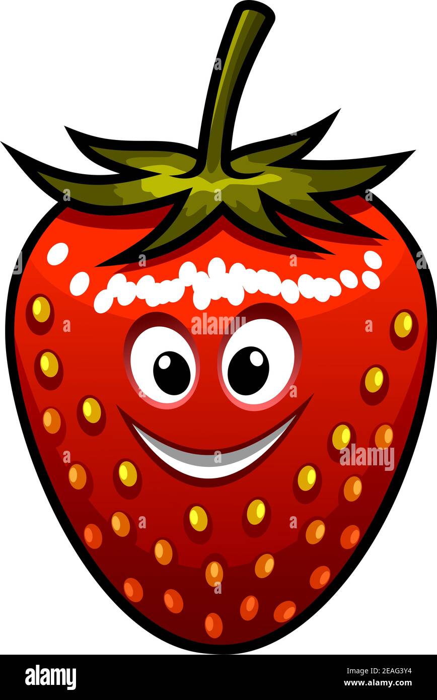 Cartoon vectorof a ripe red happy smiling fresh strawberry with a green stalk and googly eyes suitable for kids isolated on white Stock Vector Image & Art - Alamy Cartoon vectorof a ripe red happy smiling fresh strawberry with a green stalk and googly eyes suitable for kids isolated on white Stock Vector Image & Art - Alamy