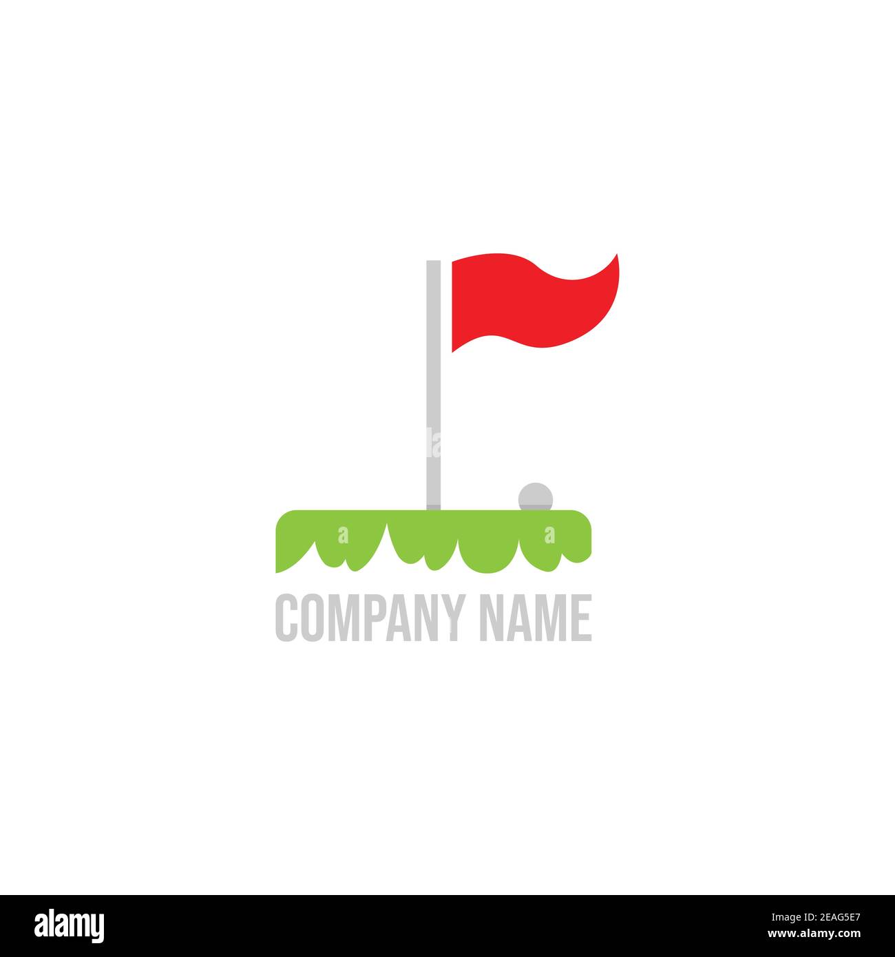Golf sport course field community logo design vector image. Golf club icon symbol element and logo vector image Stock Vector