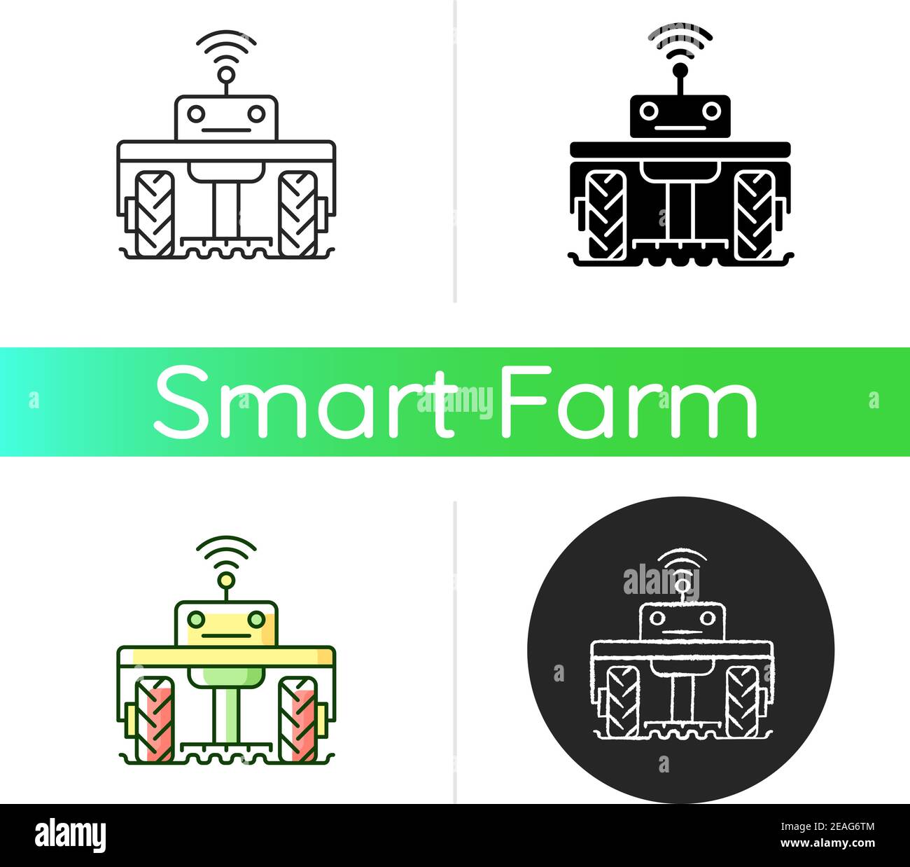 Robotics in agriculture icon Stock Vector