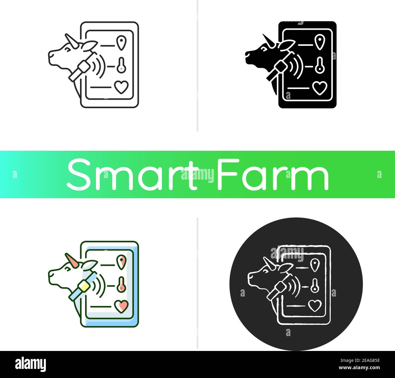 Livestock monitoring icon Stock Vector Image & Art - Alamy