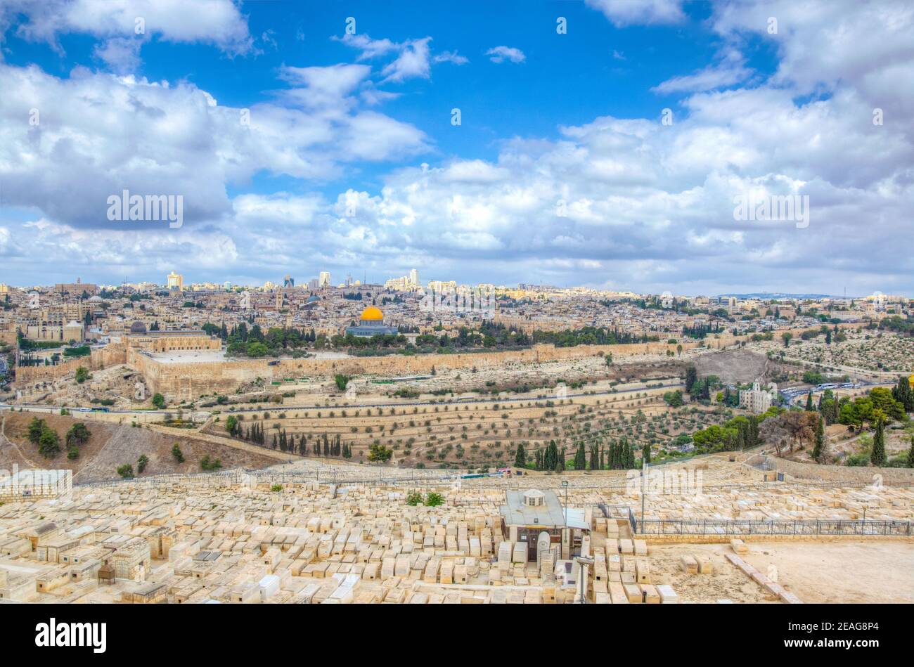 Jerusalem viewed from the Mount of Olives, Israel