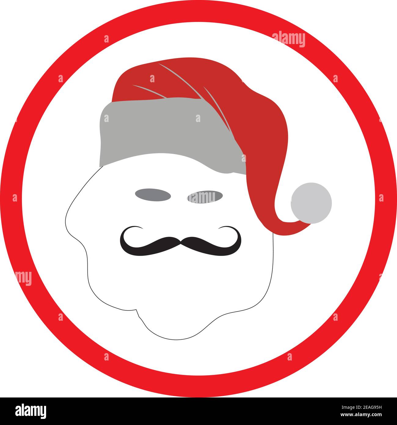 santa claus vector icon logo illustration design template Stock Vector