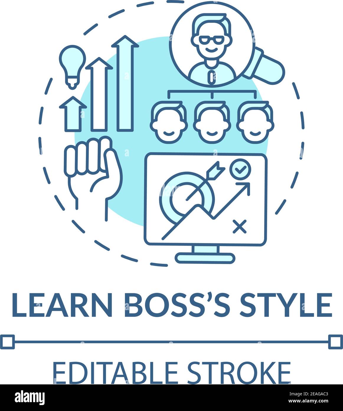 Learn style of director concept icon Stock Vector Image & Art - Alamy