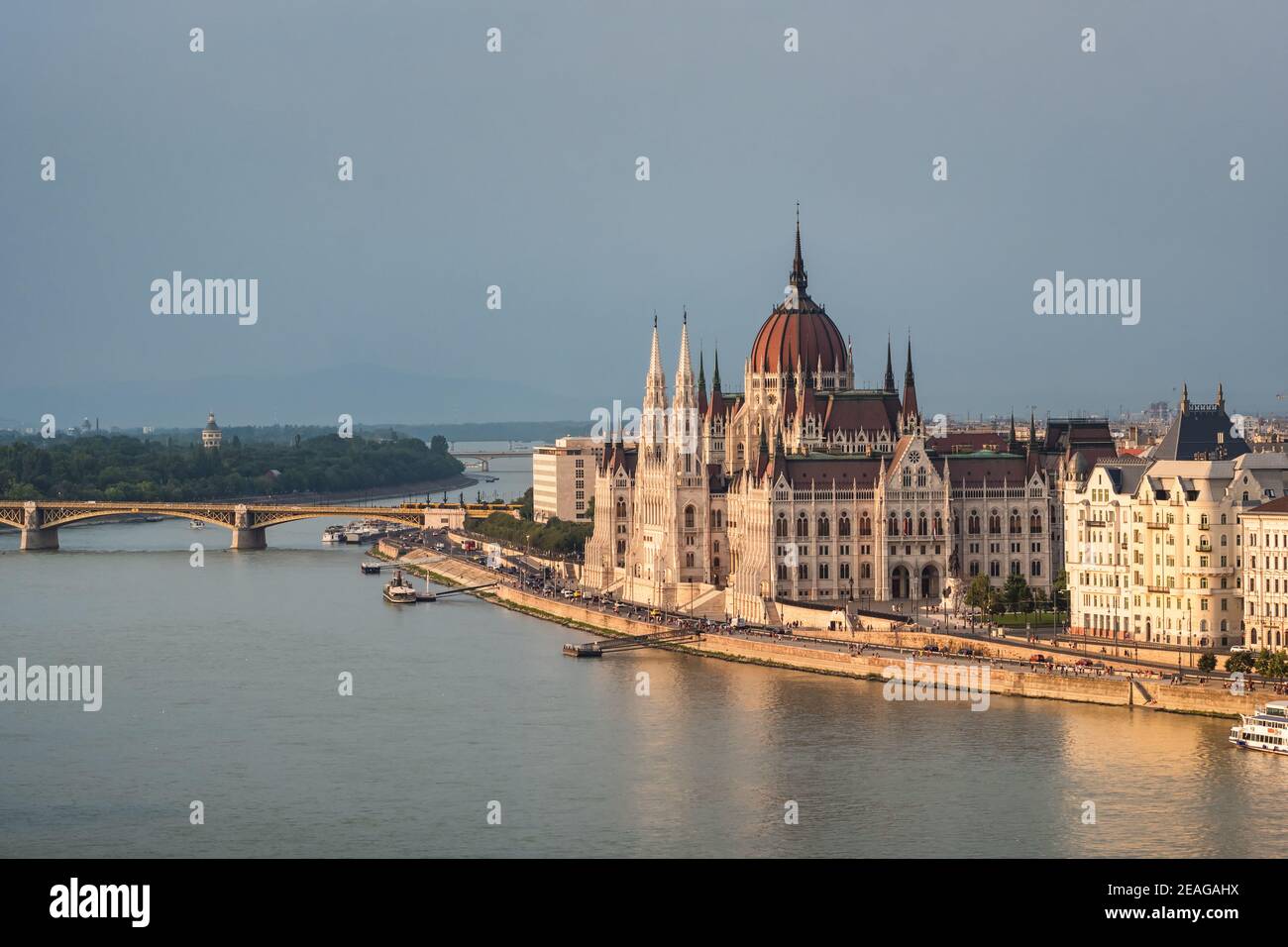 Hungarian Parliament Building in Budapest Stock Photo